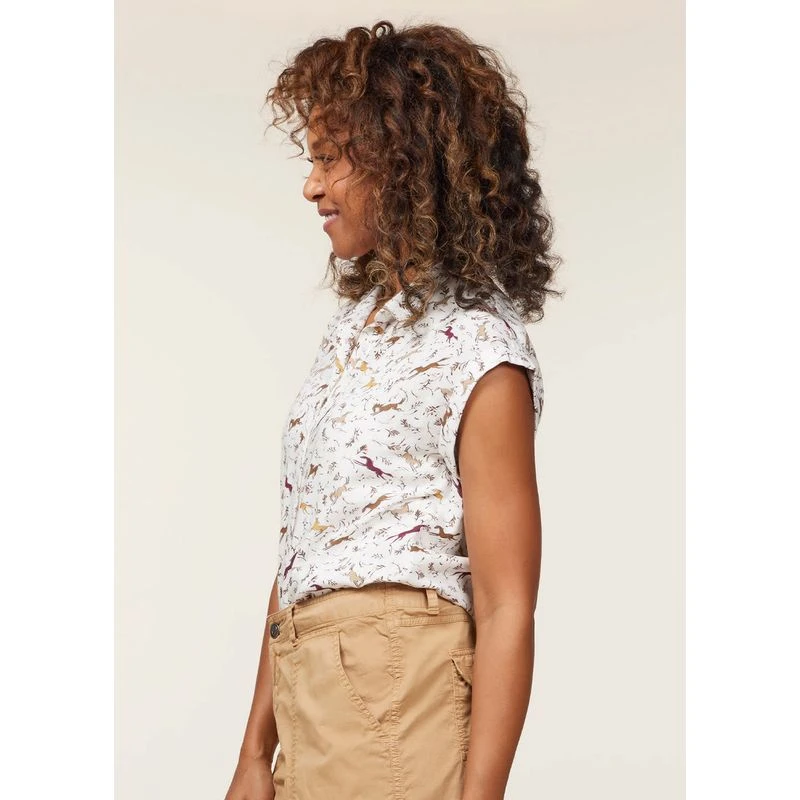 EQL Women's Horizon Rolled Cuff Shirt - Soft White Spring Fever 5 EQL Women's Horizon Rolled Cuff Shirt - Soft White Spring Fever - Image 3