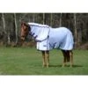 Weatherbeeta Comfitec Airflow II Detach A Neck Fly Sheet - White/Violet/Blue -Best Equestrian Supplies 645874 800 800