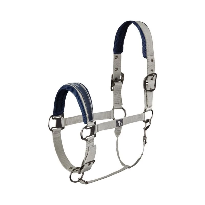 Horze Wicklow Comfort Mesh Halter - Harbour Mist Gray 3 Horze Wicklow Comfort Mesh Halter - Harbour Mist Gray
