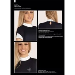 Fair Play Women's Bruna Short Sleeve Competition Shirt - Black -Best Equestrian Supplies 655141 800 800