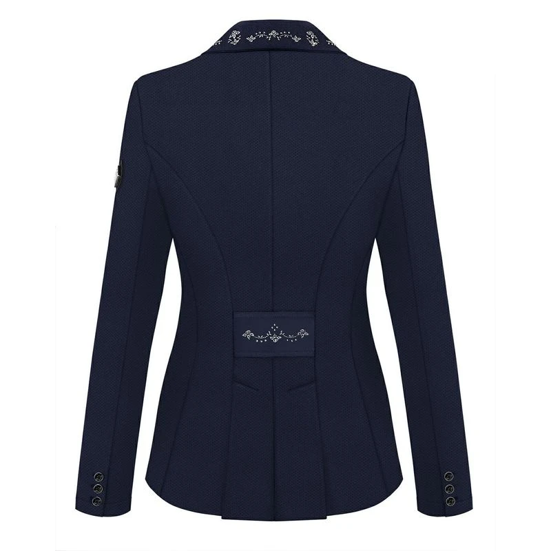 Fair Play Women's Alissa Fleur Dressage Summer Short Tail Coat - Navy 4 Fair Play Women's Alissa Fleur Dressage Summer Short Tail Coat - Navy - Image 2