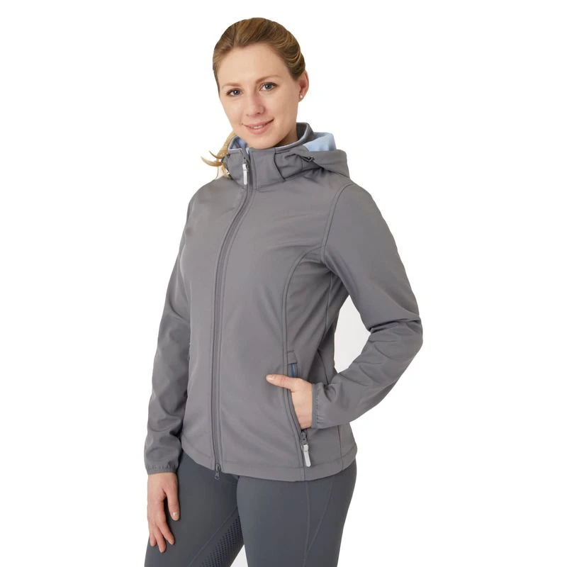 Horze Women's Trisha Softshell Jacket - Smoked Pearl Grey 4 Horze Women's Trisha Softshell Jacket - Smoked Pearl Grey - Image 2