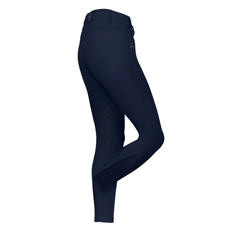 Fair Play Women's Johanna Fleur Knee Patch Breeches - Navy 4 Fair Play Women's Johanna Fleur Knee Patch Breeches - Navy - Image 2