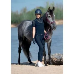 Fair Play Women's Johanna Fleur Knee Patch Breeches - Navy 7 Fair Play Women's Johanna Fleur Knee Patch Breeches - Navy -Best Equestrian Supplies 665640 800 800