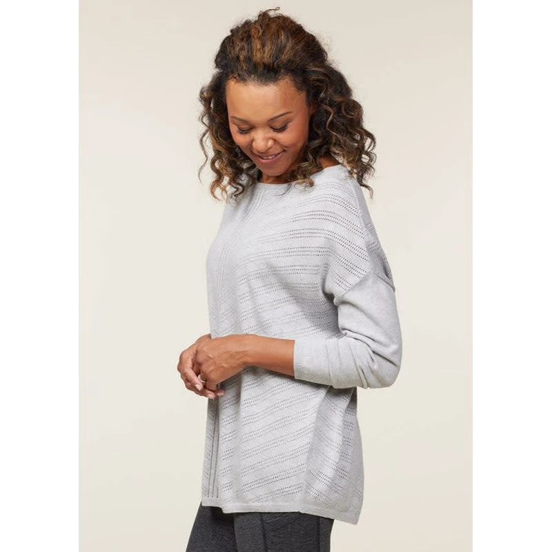 EQL Women's Chevron Pointelle Sweater - Heather Grey 4 EQL Women's Chevron Pointelle Sweater - Heather Grey - Image 2