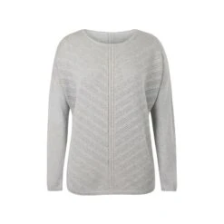 EQL Women's Chevron Pointelle Sweater - Heather Grey 11 EQL Women's Chevron Pointelle Sweater - Heather Grey -Best Equestrian Supplies 669734 800 800