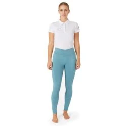 Horze Women's High Waist Full Seat Tights W/Phone Pocket - Artic Light Blue 8 Horze Women's High Waist Full Seat Tights W/Phone Pocket - Artic Light Blue -Best Equestrian Supplies 669785 800 800