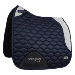 Fair Play Hexagon Air Mesh Dressage Saddle Pad - Navy/Grey