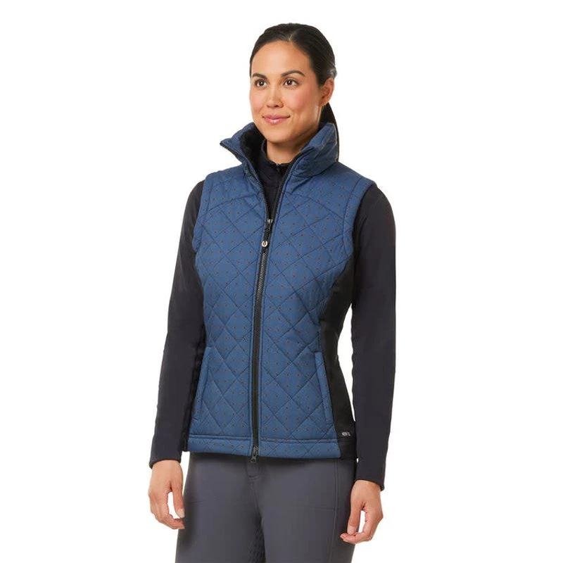 Kerrits Women's Full Motion Quilted Vest - Lake Herringbone Plaid 4 Kerrits Women's Full Motion Quilted Vest - Lake Herringbone Plaid - Image 2