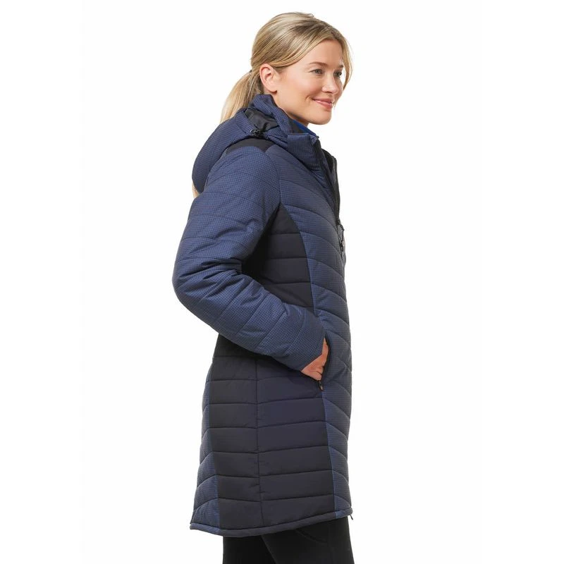 Kerrits Women's Horsey Houndstooth Insulated Parka - Ink Houndstooth/Black 5 Kerrits Women's Horsey Houndstooth Insulated Parka - Ink Houndstooth/Black - Image 3