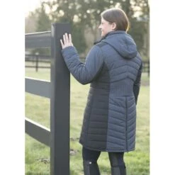 Kerrits Women's Horsey Houndstooth Insulated Parka - Ink Houndstooth/Black 12 Kerrits Women's Horsey Houndstooth Insulated Parka - Ink Houndstooth/Black -Best Equestrian Supplies 683242 800 800