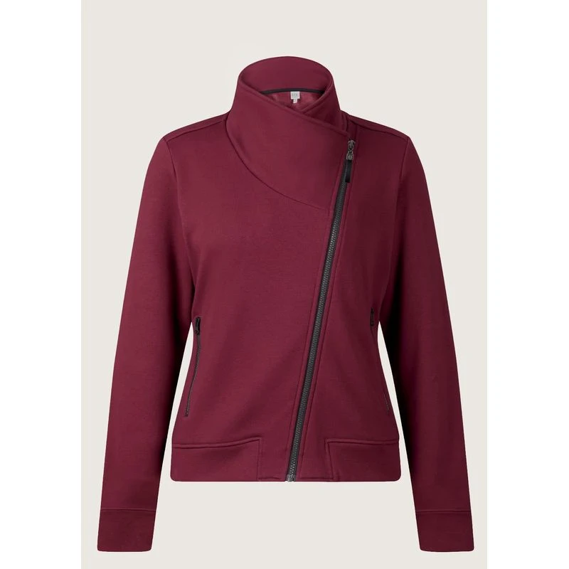 EQL Women's Wrap Front Fleece Jacket - Sangria 3 EQL Women's Wrap Front Fleece Jacket - Sangria