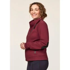EQL Women's Wrap Front Fleece Jacket - Sangria 11 EQL Women's Wrap Front Fleece Jacket - Sangria -Best Equestrian Supplies 688302 800 800