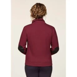EQL Women's Wrap Front Fleece Jacket - Sangria 12 EQL Women's Wrap Front Fleece Jacket - Sangria -Best Equestrian Supplies 688303 800 800