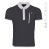 Alessandro Albanese Men's Technical Polo Shirt - Dark Grey -Best Equestrian Supplies 691657 800 800