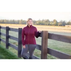 Kerrits Women's Stable Temp Merino Wool Jacket - Sangria -Best Equestrian Supplies 693813 800 800