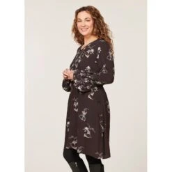 EQL Women's Gwenyth Ecovero Tunic Dress - Java Hunt Field Floral -Best Equestrian Supplies 694574 800 800