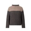 EQL Women's Funnel Neck Herringbone Sweater - Truffle -Best Equestrian Supplies 694738 800 800