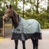 Horze Avalanche Light Weight Turnout Sheet - Dark Navy/Dawn Grey Print -Best Equestrian Supplies 695218 800 800