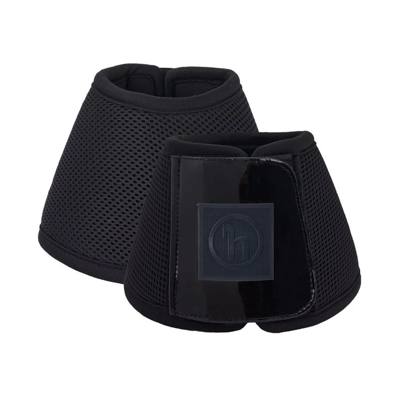 Horze Smoky Twilight Air Mesh Bell Boots - Caviar Black 3 Horze Smoky Twilight Air Mesh Bell Boots - Caviar Black