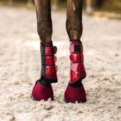 Horze Smoky Twilight Air Mesh Brushing Boots - Anemone Dark Pink -Best Equestrian Supplies 697105 800 800