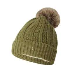 Horze Women's Joleen Knitted Pom Pom Hat - Fir Green