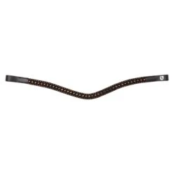 Horze St. Moritz Curved Crystal Browband - Chocolate Martini