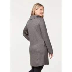 EQL Women's Textured Cowl Neck Dress - Peppercorn -Best Equestrian Supplies 700320 800 800