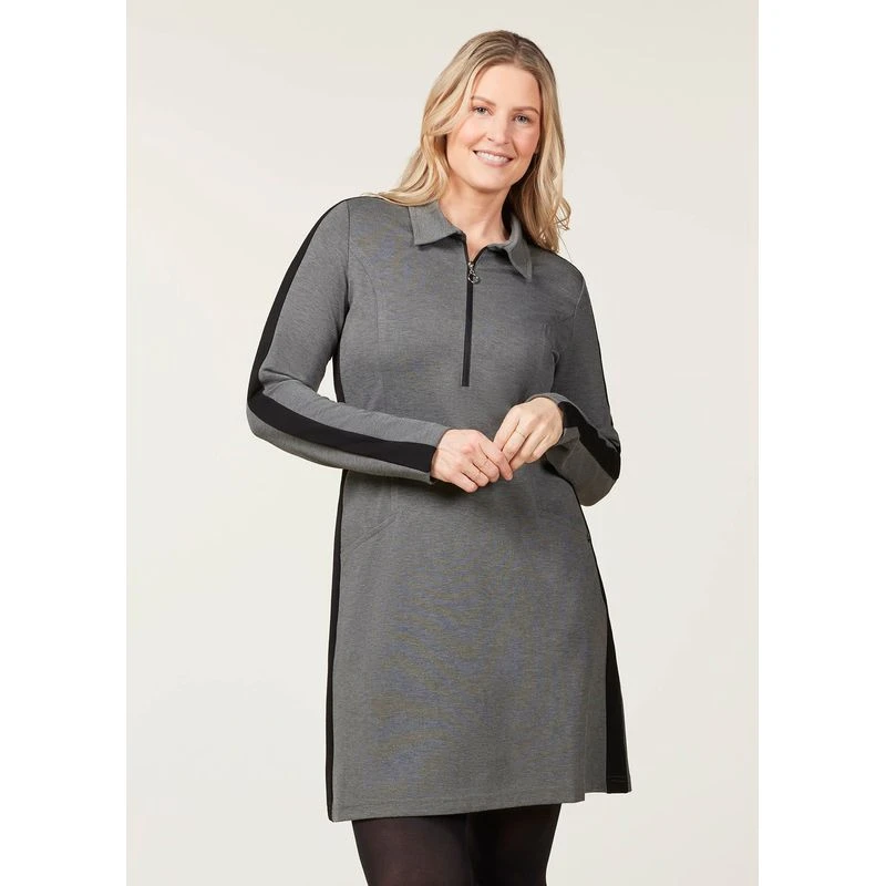 EQL Women's Ascent Ponte Tunic Dress - Charcoal Heather 4 EQL Women's Ascent Ponte Tunic Dress - Charcoal Heather - Image 2