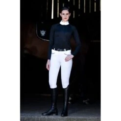 Horseware Women's Sara Long Sleeve Competition Shirt - Black -Best Equestrian Supplies 708832 800 800
