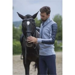 Cavalliera Men's Don Equestrian Hoody - Grey Melange/Navy Blue -Best Equestrian Supplies 712620 800 800