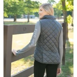FITS Women's Ainsley Quilted Vest - Ash/Horseshoe 12 FITS Women's Ainsley Quilted Vest - Ash/Horseshoe -Best Equestrian Supplies 716411 800 800