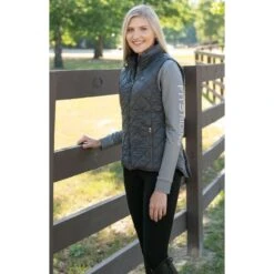 FITS Women's Ainsley Quilted Vest - Ash/Horseshoe 13 FITS Women's Ainsley Quilted Vest - Ash/Horseshoe -Best Equestrian Supplies 716412 800 800