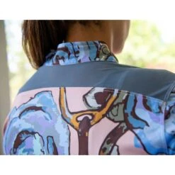 FITS Women's Kinetic Long Sleeve Shirt - Blue Roses & Tack -Best Equestrian Supplies 716584 800 800